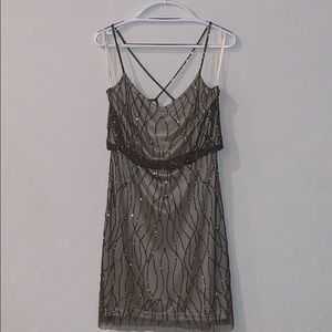 Silver cocktail dress